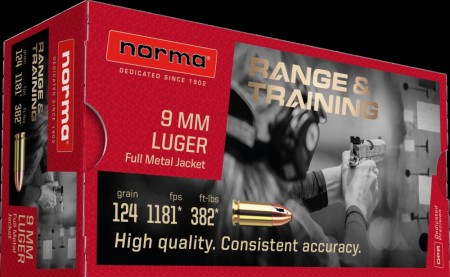 Norma 9mm Luger FMJ 124gr - 50 stk