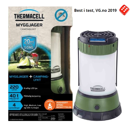 ThermaCELL myggjager MRCLC campinglykt Børsemaker Wear AS