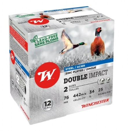 Winchester 12/76 HP STEEL Double impact 34g #4&6 - 25 stk