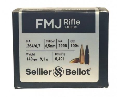 S&B Kuler 6,5 140 FMJ - 100 stk