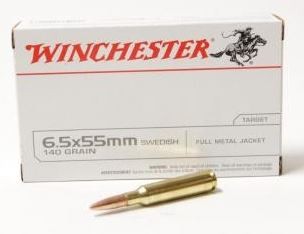 Winchester 6,5x55 FMJ 140grs - 20 stk