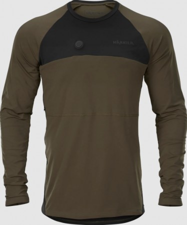 Härkila Heat L/S Genser - Willow Green/ Black