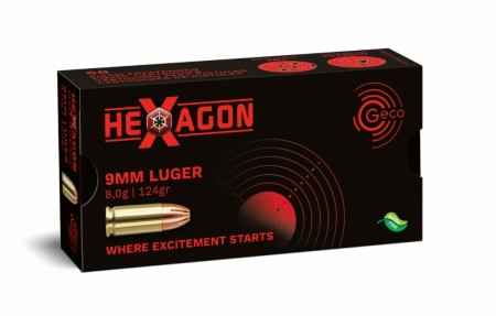 GECO 9mm Luger 124 gr HEXAGON - 50 stk