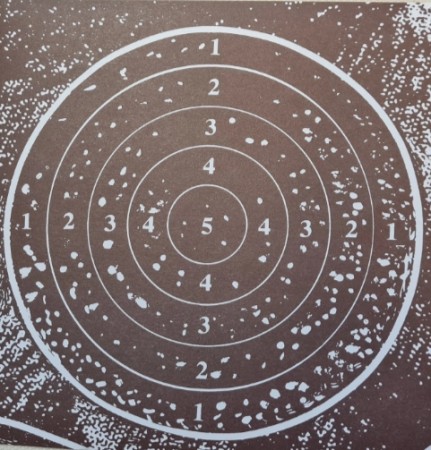 Rev treffområde selvklebende, 5 delt