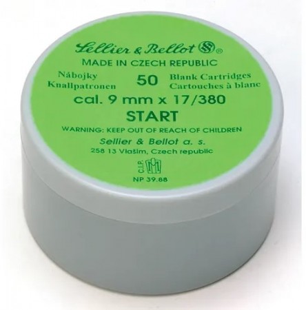 S&B 9mm/380 R Startpatron - 50 stk
