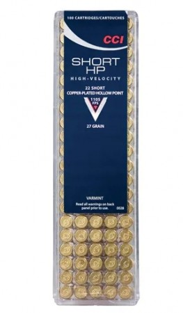 CCI 22 SHORT CPHP 27grs - 100 stk