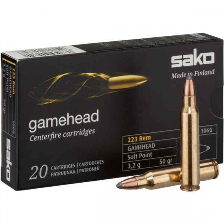 Sako 223Rem Gamehead 50grs SP - 20 stk