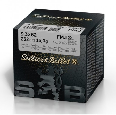 S&B 9,3x62 232 grs FMJ (50 pk.)