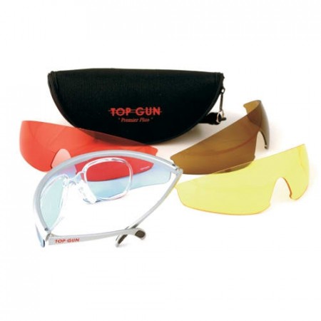 Top Gun skytbriller m/5 glass for brillebrukere