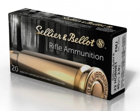 S&B 22Hornet FMJ 45grs - 20 stk
