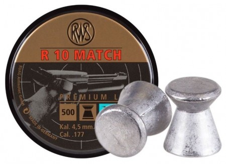 4,5mm RWS Luftkuler Pistol R10 Match - 500 stk