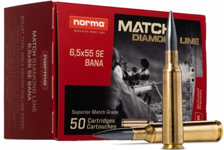 Norma 6,5x55 Diamond Line Bane 130gr/8,4g - 50 stk
